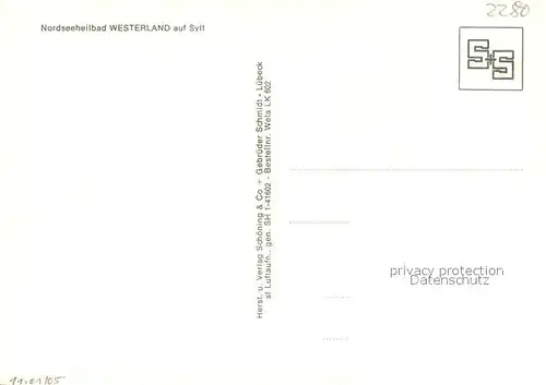 AK / Ansichtskarte Westerland_Sylt Fliegeraufnahme mit Strand Westerland_Sylt