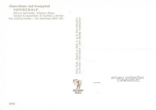 AK / Ansichtskarte Sonthofen_Oberallgaeu Alpen Moor  und Kneippbad Sonnenalp Restaurant Terrasse Sonthofen Oberallgaeu