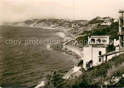 AK / Ansichtskarte Guethary Le casino et la plage a maree haute au fond Bidart Guethary
