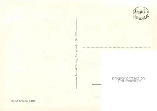 AK / Ansichtskarte Bad_Teinach Zavelstein Burgruine Zavelstein Franckh Chronik Karte Bad_Teinach Zavelstein