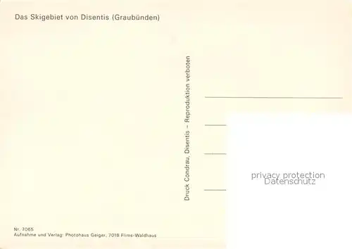 AK / Ansichtskarte Disentis_GR uebersicht Skigebiet aus der Vogelperspektive Disentis GR