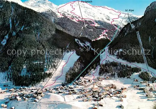 AK / Ansichtskarte Ischgl Panorama Paznauntal uebersicht Skigebiet mit Id Alpe Fliegeraufnahme Ischgl