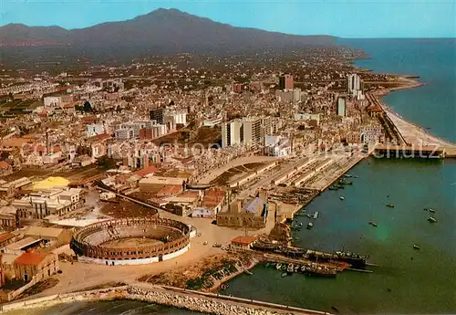 AK / Ansichtskarte Vinaroz Vista aerea Plaza de Toros Puerto Playa Vinaroz