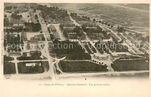 AK / Ansichtskarte Camp_de_Chalons Quartier National Vue prise en ballon Camp_de_Chalons