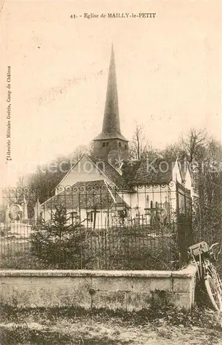 AK / Ansichtskarte Mailly le Camp Eglise Mailly le Camp