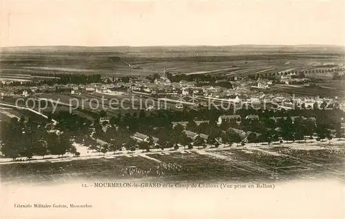 AK / Ansichtskarte Mourmelon le Grand et le Camp de Chalons Vue prise en Ballon Mourmelon le Grand