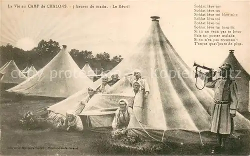 AK / Ansichtskarte Camp_de_Chalons 5 heures du matin Le Reveil Camp_de_Chalons