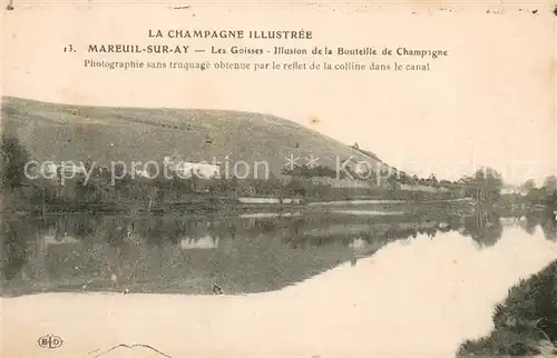 AK / Ansichtskarte Mareuil sur Ay Les Goisses Illusion de la Bouteille de Champagne Mareuil sur Ay