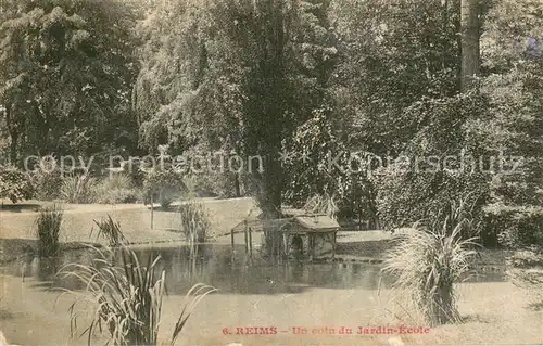 AK / Ansichtskarte Reims_51 Un coin du Jardin Ecole 