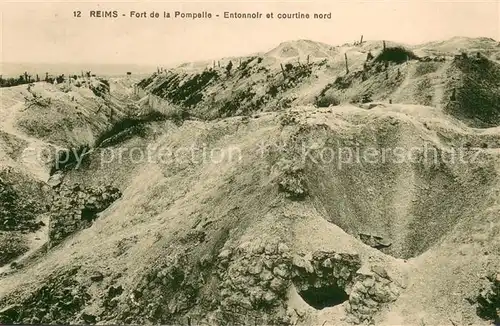 AK / Ansichtskarte Reims_51 Fort de la Pompelle Entonnoir et courtine nord 