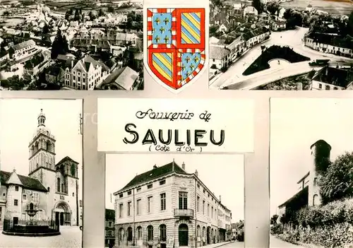 AK / Ansichtskarte Saulieu Vue aerienne Eglise La Maison La Tour Saulieu