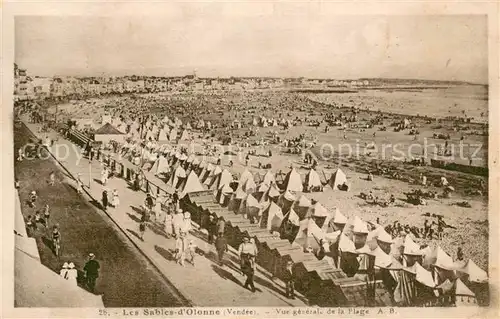 AK / Ansichtskarte Les_Sables d_Olonne Vue generale de la Plage Les_Sables d_Olonne