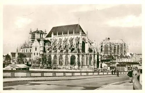 AK / Ansichtskarte Beauvais_60 Eglise St Etienne et la Cathedrale vues du Pont de Paris 