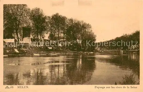 AK / Ansichtskarte Melun_Seine_et_Marne Paysage sur les rives de la Seine Melun_Seine_et_Marne