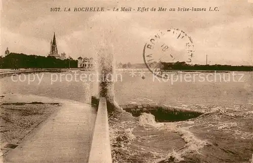 AK / Ansichtskarte La_Rochelle_Charente Maritime Le Mail Effet de Mer au brise lames La_Rochelle