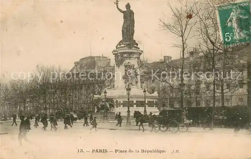 AK / Ansichtskarte Paris Place de la Republique Paris