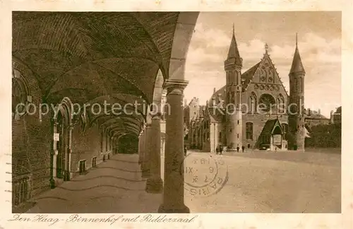 AK / Ansichtskarte Den_Haag Binnenhof met Riderzaal Den_Haag