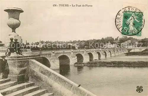 AK / Ansichtskarte Tours_Indre et Loire Le Pont de Pierre Tours Indre et Loire