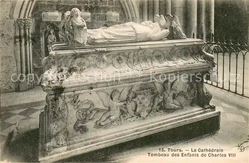 AK / Ansichtskarte Tours_Indre et Loire La Cathedrale Tombeau des Enfants de Charles VIII Tours Indre et Loire