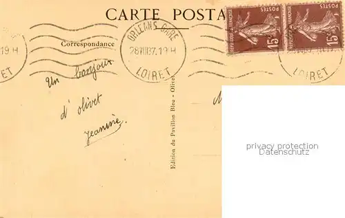 AK / Ansichtskarte Olivet_Loiret Eglise Saint Martin vue du Pavillon Bleu Olivet Loiret