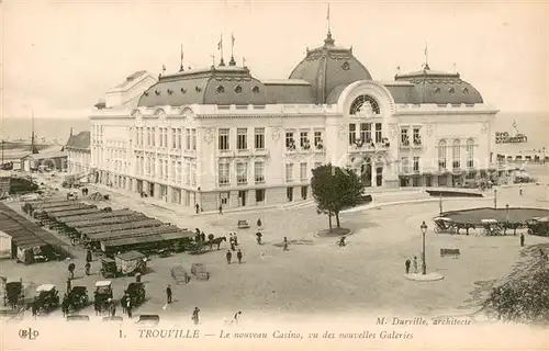 AK / Ansichtskarte Trouville Deauville Le nouveau Casino vu des nouvelles Galeries Trouville Deauville