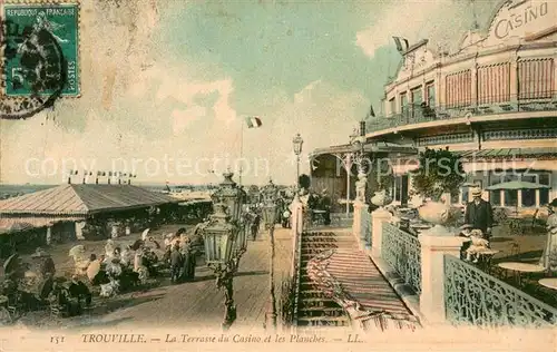 AK / Ansichtskarte Trouville Deauville La Terrasse du Casino et les Planches Trouville Deauville