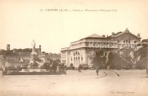 AK / Ansichtskarte Cannes_Alpes Maritimes Casino et Monument dEdouard VII Cannes Alpes Maritimes