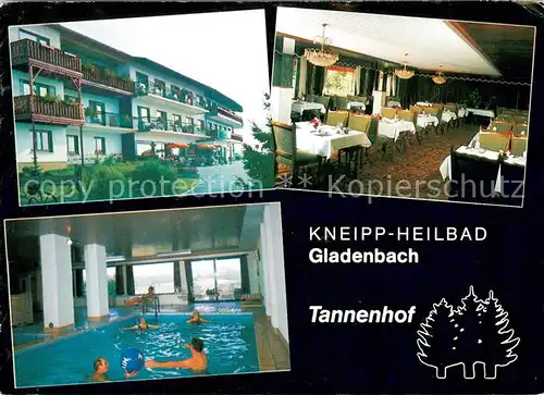 AK / Ansichtskarte Gladenbach Kneipp Heilbad Kurhotel Tannenhof Restaurant Hallenbad Gladenbach