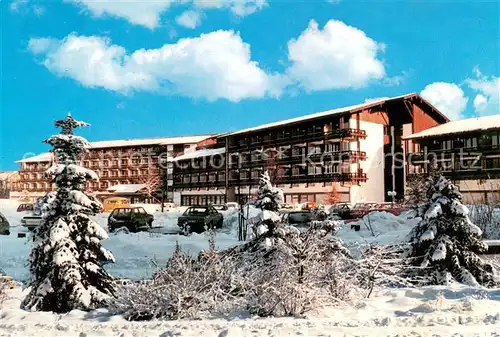 AK / Ansichtskarte Prien_Chiemsee Medizinische Klinik St. Irmingard im Winter Prien Chiemsee