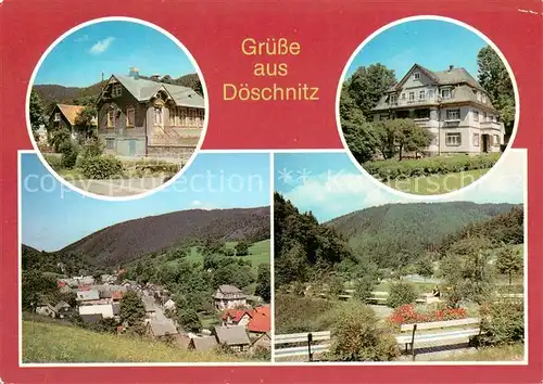 AK / Ansichtskarte Doeschnitz Ortsmotiv Haus Sonnenau Sorbitztal Parkanlage Doeschnitz