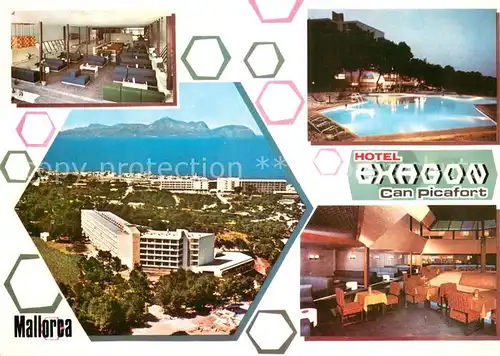 AK / Ansichtskarte Can_Picafort_Mallorca Hotel Exagon Restaurant Swimming Pool Can_Picafort_Mallorca