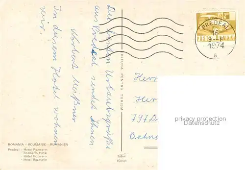 AK / Ansichtskarte Predeal Hotel Rozmarin Predeal