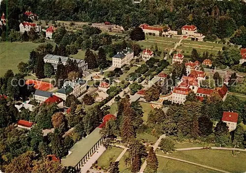 AK / Ansichtskarte Bad_Brueckenau Kurpark mit Wandelhalle Fliegeraufnahme Bad_Brueckenau