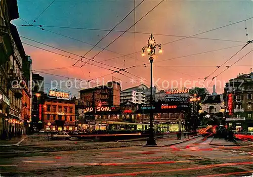 AK / Ansichtskarte Trieste Piazza Goldoni di notte Trieste