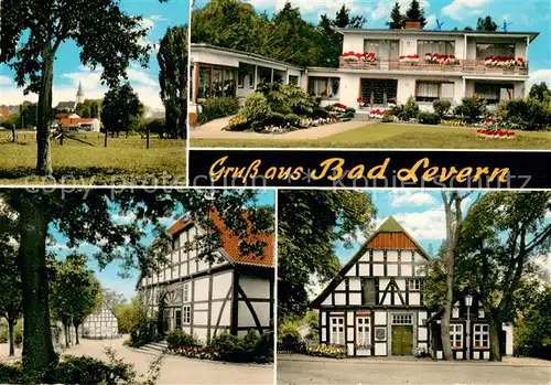 AK / Ansichtskarte Bad_Levern Hotel Heidsiek Blick zum Ort mit Kirche 