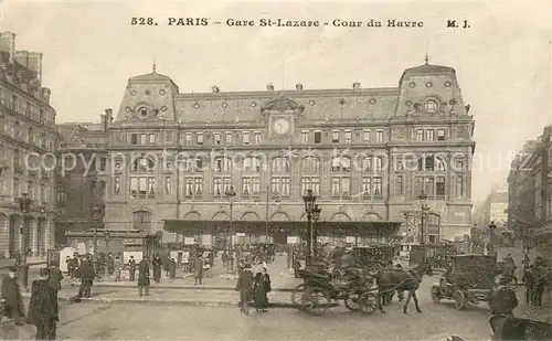 AK / Ansichtskarte Paris Gare St Lazare Cour du Havre Paris