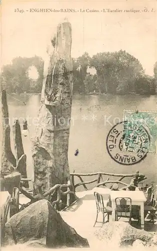 AK / Ansichtskarte Enghien les Bains Le Casino LEscalier rustique Enghien les Bains