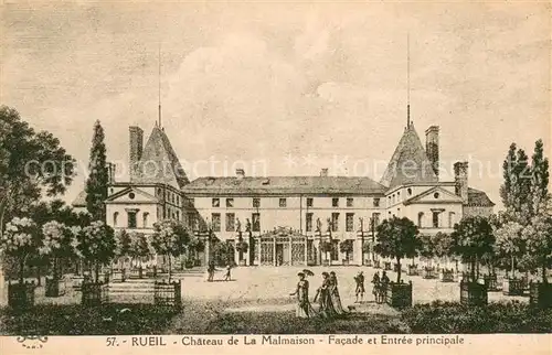 AK / Ansichtskarte Rueil Malmaison Chateau de La Malmaison Facade et Entree principale Rueil Malmaison