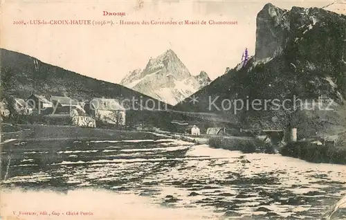 AK / Ansichtskarte Lus la Croix Haute Hameau des Correardes et Massif de Chamousset Lus la Croix Haute