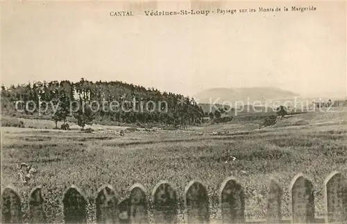 AK / Ansichtskarte Vedrines Saint Loup Paysage sur les Monts de la Margeride Vedrines Saint Loup