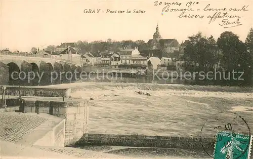 AK / Ansichtskarte Gray_Haute_Saone Pont sur la Saone Gray_Haute_Saone