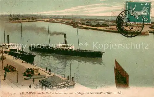 AK / Ansichtskarte Le_Havre Le Port et les Bassins LAugustin Normand sortant Le_Havre