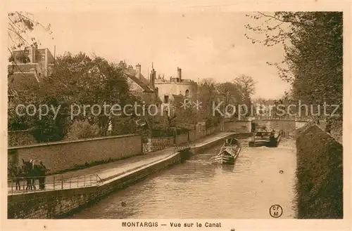 AK / Ansichtskarte Montargis_Loiret Vue sur le Canal Montargis Loiret