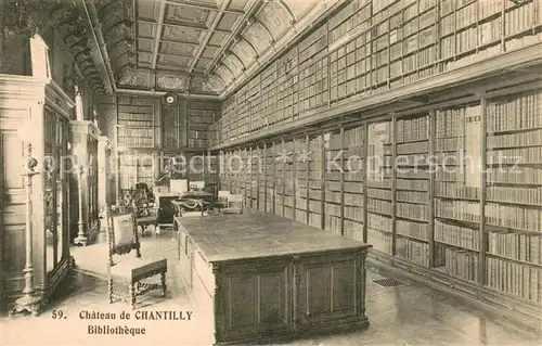 AK / Ansichtskarte Chantilly_60 Chateau de Chantilly Bibliotheque 