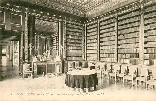 AK / Ansichtskarte Compiegne_60 Le Chateau Bibliotheque de Napoleon I 