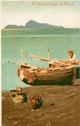 AK / Ansichtskarte Capri Isola di Capri da Napoli Capri