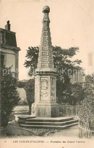 AK / Ansichtskarte Les_Sables d_Olonne Fontaine du Grand Canton Les_Sables d_Olonne