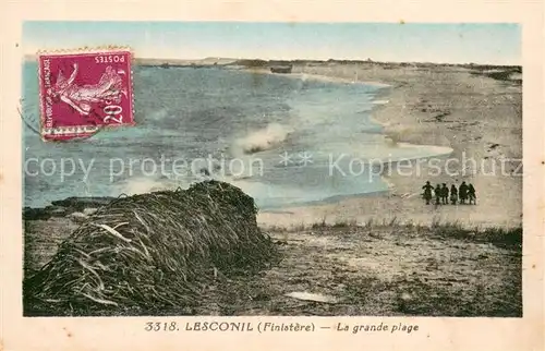 AK / Ansichtskarte Lesconil_Plobannalec La grande plage 