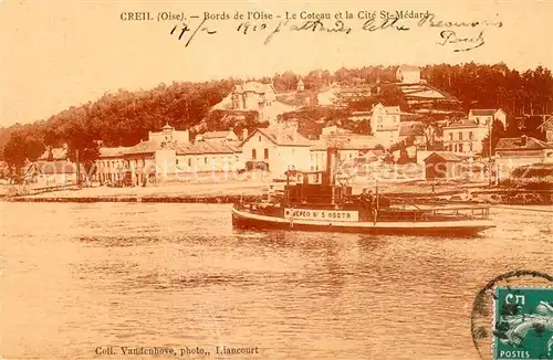 AK / Ansichtskarte Creil Bords de lOise Le Coteau et la Cite St Medard Creil