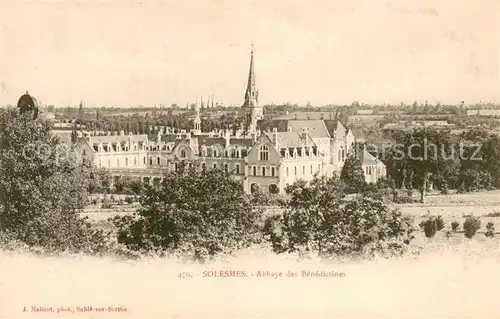 AK / Ansichtskarte Solesmes_Sarthe Abbaye des Benedictines Solesmes_Sarthe